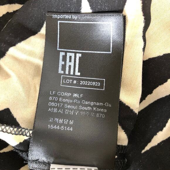 ba&sh Napi Dress Geo Print V Neck Backless Slip Midi Noir Black Tan NWT Large - Picture 13 of 15